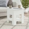 vidaXL Coffee Table High Gloss White 40x40x42 cm Engineered Wood