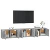 vidaXL Wall-mounted TV Cabinets 3 pcs Concrete Grey 80x34.5x40 cm