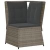 vidaXL 5 Piece Garden Lounge Set with Cushions Grey Poly Rattan