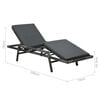 vidaXL Sun Lounger with Cushion Poly Rattan Grey