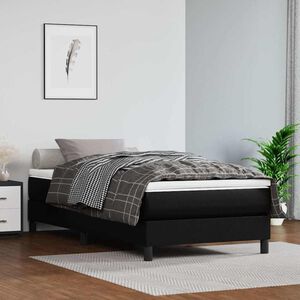 vidaXL Pocket Spring Bed Mattress Medium Black 90x190x20 cm Faux Leather