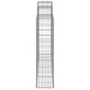 vidaXL Arched Gabion Baskets 3 pcs 200x30x120/140 cm Galvanised Iron