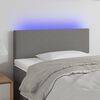vidaXL LED Headboard Dark Grey 100 cm Fabric