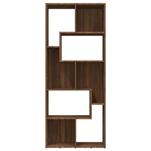 vidaXL Book Cabinet Brown Oak 67x24x161 cm Engineered Wood
