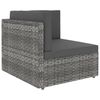 vidaXL 7 Piece Garden Lounge Set Poly Rattan Grey