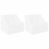 vidaXL LP Record Box 2 pcs White 37 x 33 x 32 cm Engineered Wood