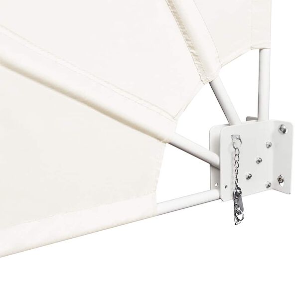 vidaXL Collapsible Balcony Side Awning Cream 210x210 cm