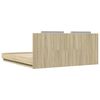 vidaXL Bed Frame with LED without Mattress Sonoma Oak 180x200 cm Super King
