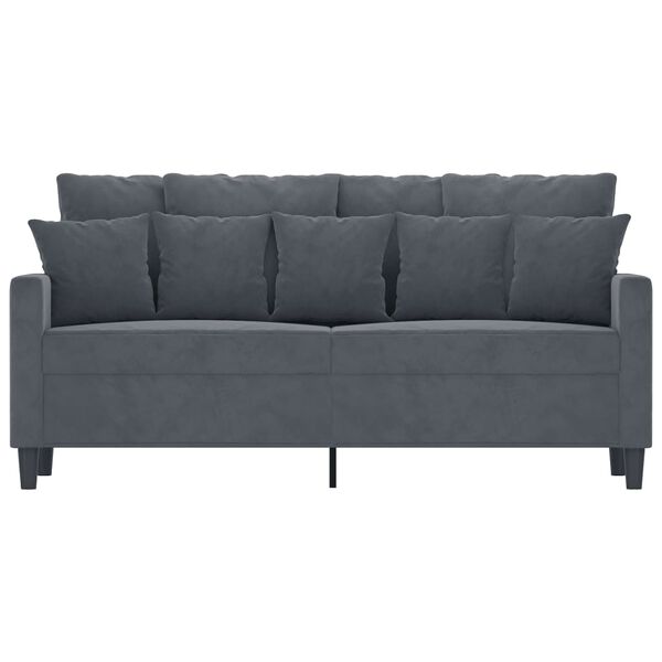 vidaXL 2-Seater Sofa Dark Grey 140 cm Velvet