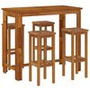 vidaXL 5 Piece Garden Bar Set Solid Wood Acacia