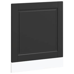 vidaXL Dishwasher Panel Porto Black 60x1.5x57 cm Engineered Wood