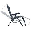 vidaXL Folding Deck Chair Grey Textilene