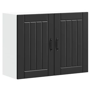 vidaXL Kitchen Wall Cabinet "Lucca" Black Engineered Wood