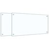 vidaXL Kitchen Backsplashes 2 pcs Transparent 80x40 cm Tempered Glass