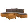 vidaXL 6 pcs Outdoor Sofa Set Solid Acacia Wood Brown
