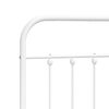 vidaXL Metal Bed Frame without Mattress with Footboard White 150x200cm