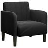 vidaXL Sofa Chair with Armrests Black 54 cm Velvet