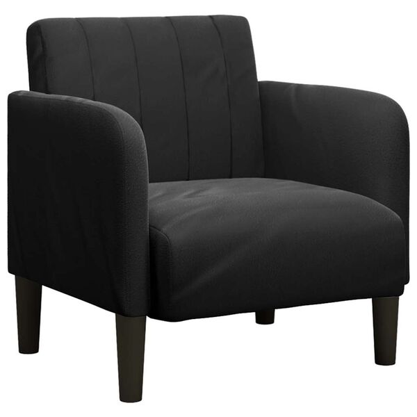 vidaXL Sofa Chair with Armrests Black 54 cm Velvet