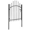 vidaXL Garden Gate "Woerden" Steel 1x1 m Black