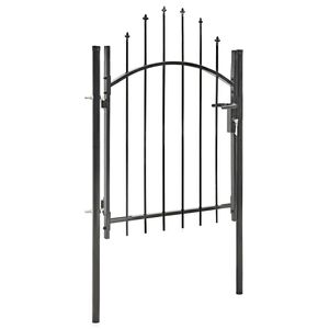 vidaXL Garden Gate "Woerden" Steel 1x1 m Black