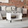 vidaXL Coffee Table High Gloss White 60x50x40 cm Engineered Wood
