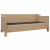 vidaXL 3-Seater Sofa with Cushions Natural Rattan