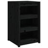 vidaXL Outdoor Kitchen Cabinet MEPPEL Black 55x55x92 cm Solid Wood Pine