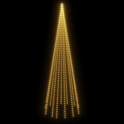 vidaXL Christmas Tree on Flagpole Warm White 732 LEDs 500 cm