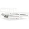 vidaXL Bed Frame without Mattress White Super King Size Solid Wood