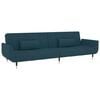 vidaXL 2-Seater Sofa Bed with Two Pillows Black Velvet