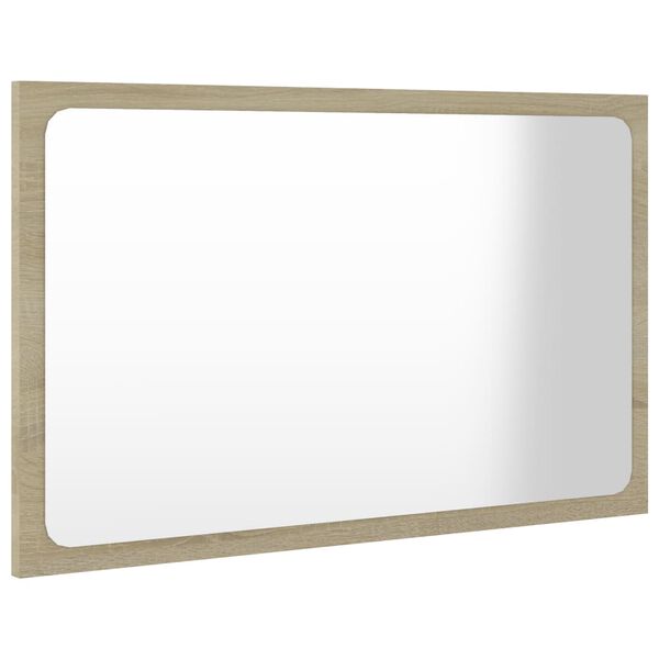 vidaXL Bathroom Mirror Sonoma Oak 60x1.5x37 cm Engineered Wood