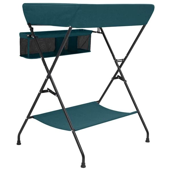 vidaXL Changing Table Green Iron