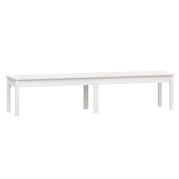 vidaXL 2-Seater Garden Bench White 203.5x44x45 cm Solid Wood Pine