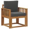 vidaXL Outdoor Sofa Solid Acacia Wood and Polyester Natural