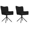 vidaXL Swivel Dining Chairs 2 pcs Black Velvet