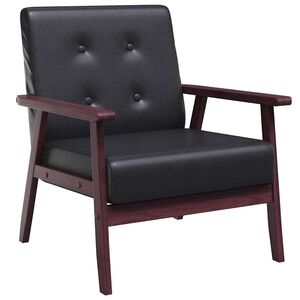 vidaXL Armchair Black Faux Leather