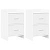 vidaXL Bedside Tables 2 pcs White 40 x 30 x 60 cm Engineered Wood