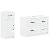 vidaXL 2 Piece Bathroom Cabinet Set UTRECHT White Engineered Wood