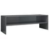 vidaXL TV Cabinet | High gloss grey | Engineered wood | Medium | TV Cabinet