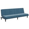 vidaXL 2-Seater Sofa Bed with Footstool Dark Grey Velvet