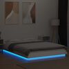 vidaXL Bed Frame with LED Lights without Mattress White 135x190cm