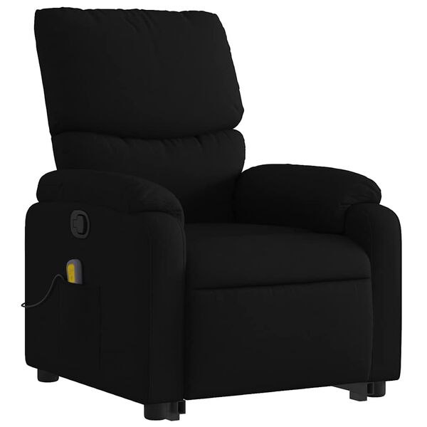 vidaXL Stand up Massage Recliner Chair Black Fabric