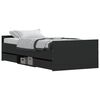 vidaXL Bed Frame without Mattress Black 90x190 cm Single