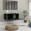 vidaXL TV Cabinet Black 80x30x30 cm Engineered Wood