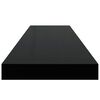 vidaXL Floating Wall Shelf Black 90x23.5x3.8 cm MDF