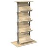 vidaXL Magazine Rack Sonoma Oak 68 x 40 x 123.5 cm Engineered Wood