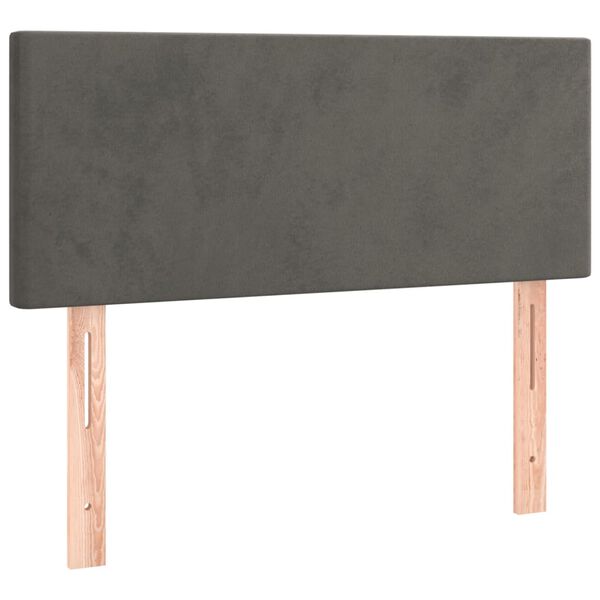 vidaXL LED Headboard Dark Grey 100 cm Velvet