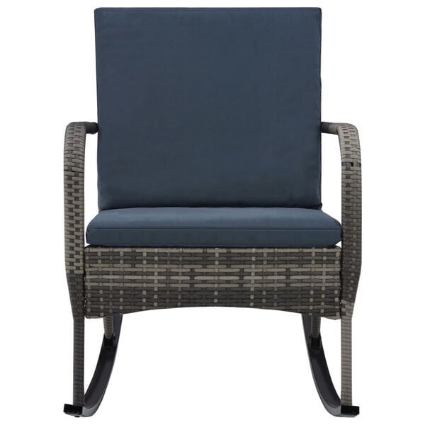 vidaXL Garden Rocking Chair Poly Rattan Anthracite