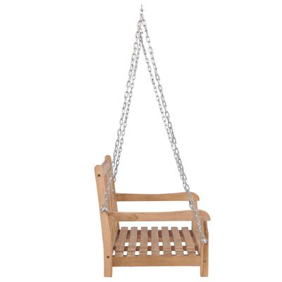vidaXL Swing Bench with Cream White Cushion 120 cm Solid Teak Wood