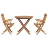 vidaXL 5 Piece Garden Dining Set Solid Teak Wood